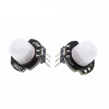 SR602 MINI Sensor de Movimento de Módulo de Detector Piroelétrico Infravermelho PIR kit sensorial mudar Suporte para Diy Com lente