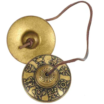 Bell Címbalos Meditação Tibetana Sinos Instrumento Sonoro Tingsha Yoga Sinos Dedo Da Mão Símbolos De Bronze Religiosa De Pratos De Percussão