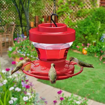 De Suspensão Exterior Do Alimentador De Beija-Flor Destacável À Prova De Vazamento Alimentador Do Pássaro Recipiente De Comida Para O Jardim Quintal Decoração