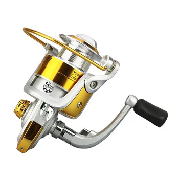 Carreto de pesca 12BB 5.5:1 Metal Spool Carpa Bass Pesca molinete Peixe Acessórios para Rodas