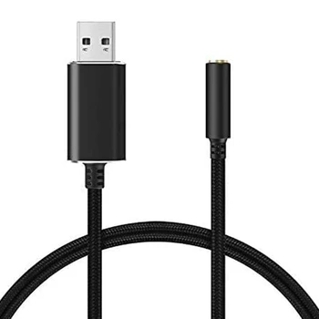 USB Para 3.5 Mm Jack Adaptador de Áudio de 3,5 Mm do Fone de ouvido E Microfone Para Windows, Mac, Para o PS4, PC/Laptops