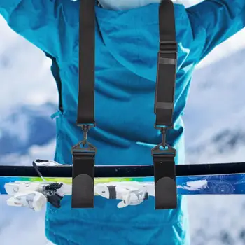 Ajustável de Esqui Pólo de Ombro, Mão de Portador de Lidar com Chicote de Tiras de Esqui Conselho Alça de Equipamentos de Esqui, Esqui Conselho Simples Correia de dropship