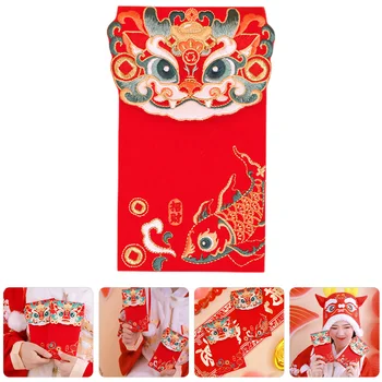 Carteira de Lona, Saco Vermelho de Pacotes Lai Si Feng Dinheiro para Ano Novo de Bolsa de Envelopes de Dinheiro