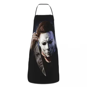 Unisex Michael Myers Halloween Assassino de Cozinha, Chef de Cozinha do Cozimento Avental Homens Mulheres Filme de Terror Tablier Cozinha para Jardinagem