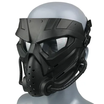 Cs Jogo de Paintball Máscara de Caveira Combinação de Máscara Para Airsoft de Água-bomba de Paintball de Tiro Caça Óculos de proteção Máscara facial