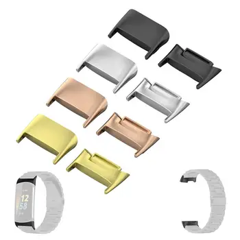 1 par de Relógio Pulseira de Adaptador de Conector Substituir Metal Link de Anexo Compatíveis com o Fitbit Carregar 5 Pulseira de Relógio