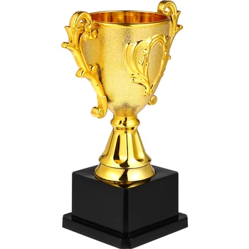 Mini Prêmio De Ouro Do Troféu De Plástico Recompensa Prêmios Brinquedos Com Base Para O Jardim-De-Infância Escola De Esportes De Estudo Concursos Vencedor