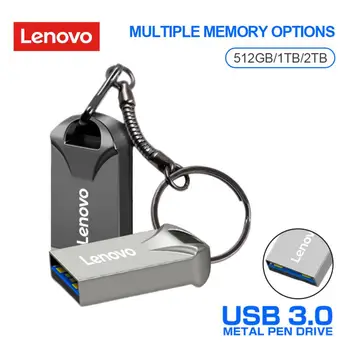 A Lenovo 2TB USB3.0 Unidade Flash de Alta Velocidade da Movimentação da Pena Impermeável Pendrive Portátil do Flash do Disco de 1TB USB Stick Para Ps4 Ps5 Portátil