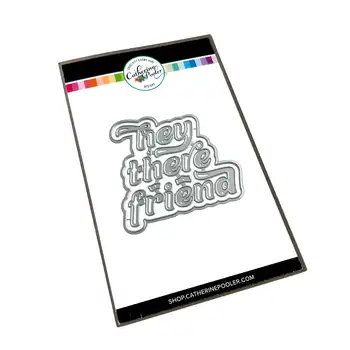 Morre - Um Grande Olá Scrapbook Diário de Decoração de Estêncil em Relevo Modelo DIY Cartão feito a mão 2023