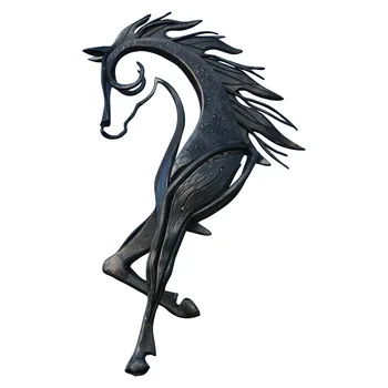 Beijo-Cavalo Escultura Moderna Estátua De Metal Rústico Art Homens Cavalo De Presente Decoração Sala De Decoração De Mesa De Enfeites Para Decoração De Natal Em Casa