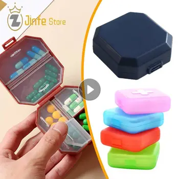 Portátil Confiável, Prático Medicina Organizador Inovadora Pílula Caixa Com Compartimentos Pílula Caixa De Plástico Conveniente Resistente Quadrado Pequeno