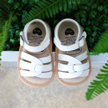Verão Novo Bebê Menina Sandálias Sapatos de Bebê PU Anti-derrapantes de Borracha Macia Exclusiva de recém-nascidos em Primeira Caminhantes Praia Infantil Sandálias