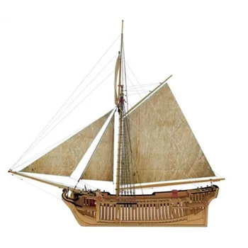 1/48 de Madeira de um Navio Modelo de Hayling Completo Costela Completa Estrutura Montada Navio Modelo de Kit DIY Handmade Modelo de Brinquedo Ornamentos