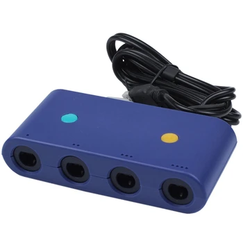 Para Gamecube Controller Adapter Para Nintendo Mudar O Wii U, Pc 4 Portas Com Turbo E Casa De Botão De Modo Nenhum Driver