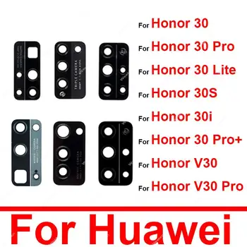 De volta a Lente de Vidro Para o Huawei Honor 30 V30 Pro + 30lite 30s 30i Vidro Lente da Câmera Traseira Lente de Vidro Com Adesivo de Peças de Reparo