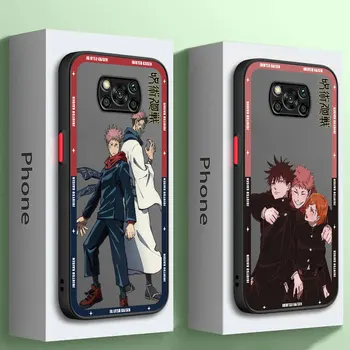 Fosco Caso Para Xiaomi Mi Poco X3 NFC 13 Pro 12T 10C 12 M3 C40 11 Lite X5Pro Translúcido Telefone Cas Jujutsu Kaisen Fantasia Anime