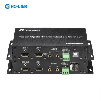 RS232 4K@60Hz HDMI Fibra Extensor de 10 KM, com Áudio e KVM transceptores de fibra ótica