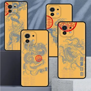 Caso De telefone Xiaomi Mi Poco X3 NFC X4 Pro 11 Lite 11T 10T 9T 12 9 13 Nota 10 M3 TUP Tampa de Proteção do Dragão de Totem