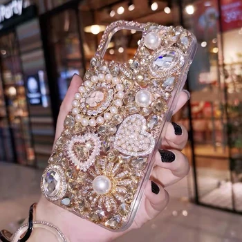 Sunjolly Diamante Case para Samsung Galaxy A01 Núcleo A32 A42 A52 A72 A22 5G A32 4G Bling Champanhe cristal de rocha Tampa do Telefone coque