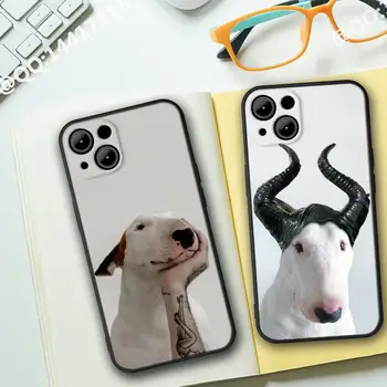 bullterrier bull terrier cão Caso de Telefone Para iphone13 12 11 Pro Max X XR Mini XS 7 8 6s mais SE 2020 telefone Cobertura Completa de Capas