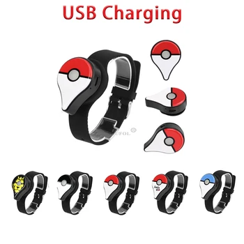 Auto e Manul de Captura USB Recarregável Para Pokemon Ir Mais Pulseira Bracelete Relógio Digital Blue-tooth Banda Interruptor Acessório do Jogo