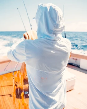 Bill Peixe Engrenagem Mens Manga Longa Pesca Capuz Camisas De Pesca De Desempenho Do Vestuário De Camisa De Pesca Pesca De Proteção Solar Camisolas