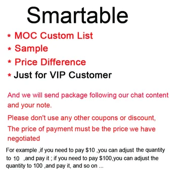 Smartable MOC Lista Personalizada /Exemplo /Diferença de Preço Link Building Block Peças de Brinquedos, Apenas para Clientes VIP