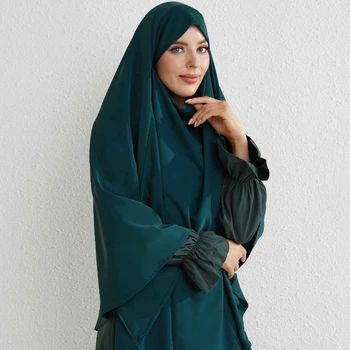 2023 Islã Ramadã Abaya Sólido Malaio Indonésio Longo Cachecol, Xale Manto Femme Musulmane Cabeça Dubai Hui Saco de Mulheres de Cabeça