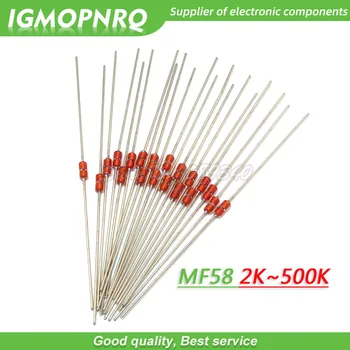 50pcs Térmica do Resistor NTC MF58 3950 5% B 2K 5K 10K 20K 50K 100K 200K 500 ohm Resistor Térmico