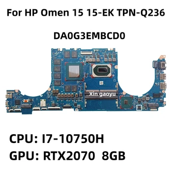 Original DA0G3EMBCD0 placa-mãe Para o HP Presságio 15 15-EK TPN-Q236 Laptop placa-Mãe I7-10750H GPU:RTX2060 RTX2070 8G 100% Testado OK