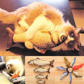 Zero Hortelã Gatinho De Estimação Brinquedos Do Gato Catnip Artificial Peixe Recheado