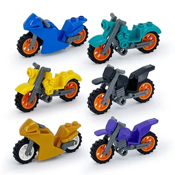MOC Motor Tijolos de Moto da Cidade de Acessórios Militares de ensino Blocos de Construção de Mini Amigos presentes Figuras de Brinquedos para Crianças