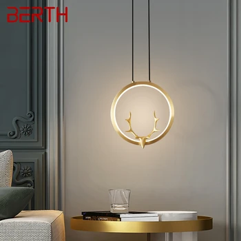 CAIS Contemporânea de Cobre Pingente de Iluminação LED de 3 Cores Bronze Ouro lustre Luxuoso Criativas de Decoração para a Casa Quarto