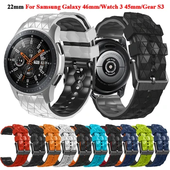22mm Correia de Relógio para Samsung Galaxy Watch 46mm/3 45mm Banda Engrenagem S3 Fronteira Clássico Pulseira de Silicone Pulseira correa