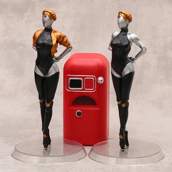 Atomic Coração - Gêmeos Robot - Figuras De Brinquedos Da Área De Trabalho De Decoração De Bonecas De Presente