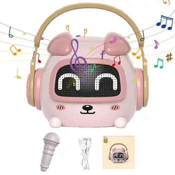 Crianças Máquina de Karaoke Brinquedo Inteligente de Aprendizagem Educação a Máquina Com um Microfone de Brinquedo das Crianças Coelho Bonito sem Fio História