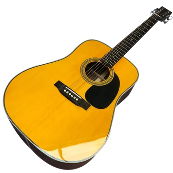 41 polegadas D28 série madeira maciça facetada amarelo violão