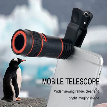 Telescópio 8X Telescópio Lente de Zoom Monocular Telefone Móvel Lente da Câmera para Smartphones Lente para o Acampamento de Caça, de Desporto