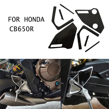 A Impressão 3D em Fibra de Carbono Lado Decalques Tank Pad Gás de Petróleo Adesivo de Motocicletas de Decoração, Acessórios Para Honda cb650r CB 650R