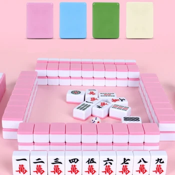 Mini mahjong exterior portátil mini para casa de mão-esfregou pequenas viagens peças do mahjong família, entretenimento, brinquedos de jogo