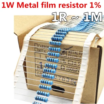 Resistor do filme fazer metal, ohm de 1% 1R-1M, 2.2 R, R 4.7, 10R, 22R, 47R, 100R, 220R, 470R, 1K, 10K, 100K, 2,2, 4,7, 10, 22, 47, 1